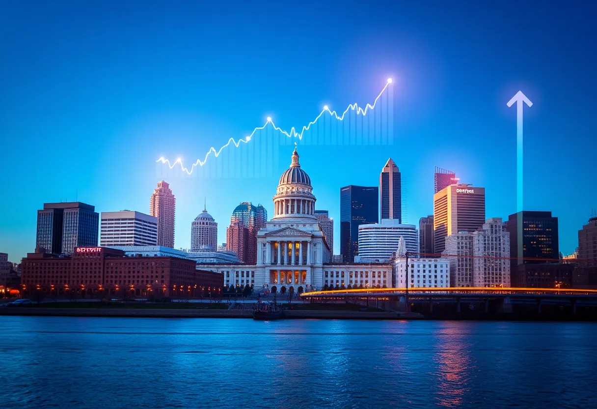 Detroit skyline representing the proposed $3 billion budget