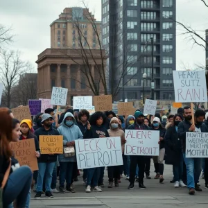 Community gathering in Detroit for mental health awareness