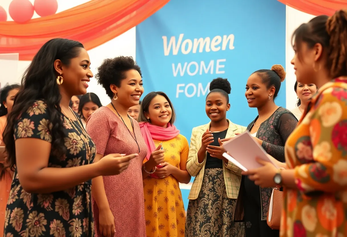 A community gathering highlighting women's achievements during Women's History Month in Detroit.