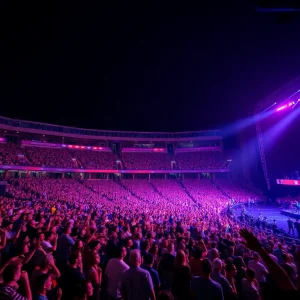 Crowd at the Jonas Brothers concert at Comerica Park