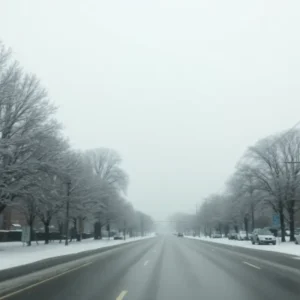 Winter weather in Metro Detroit with rain and snow