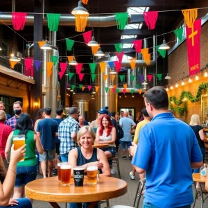 People enjoying craft beer at Roar Brewing Company in Detroit