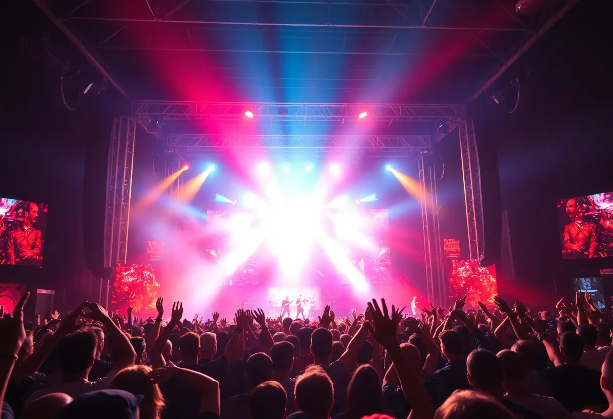 Crowd enjoying an AC/DC concert