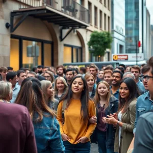 Aspiring actors at a Detroit casting call event