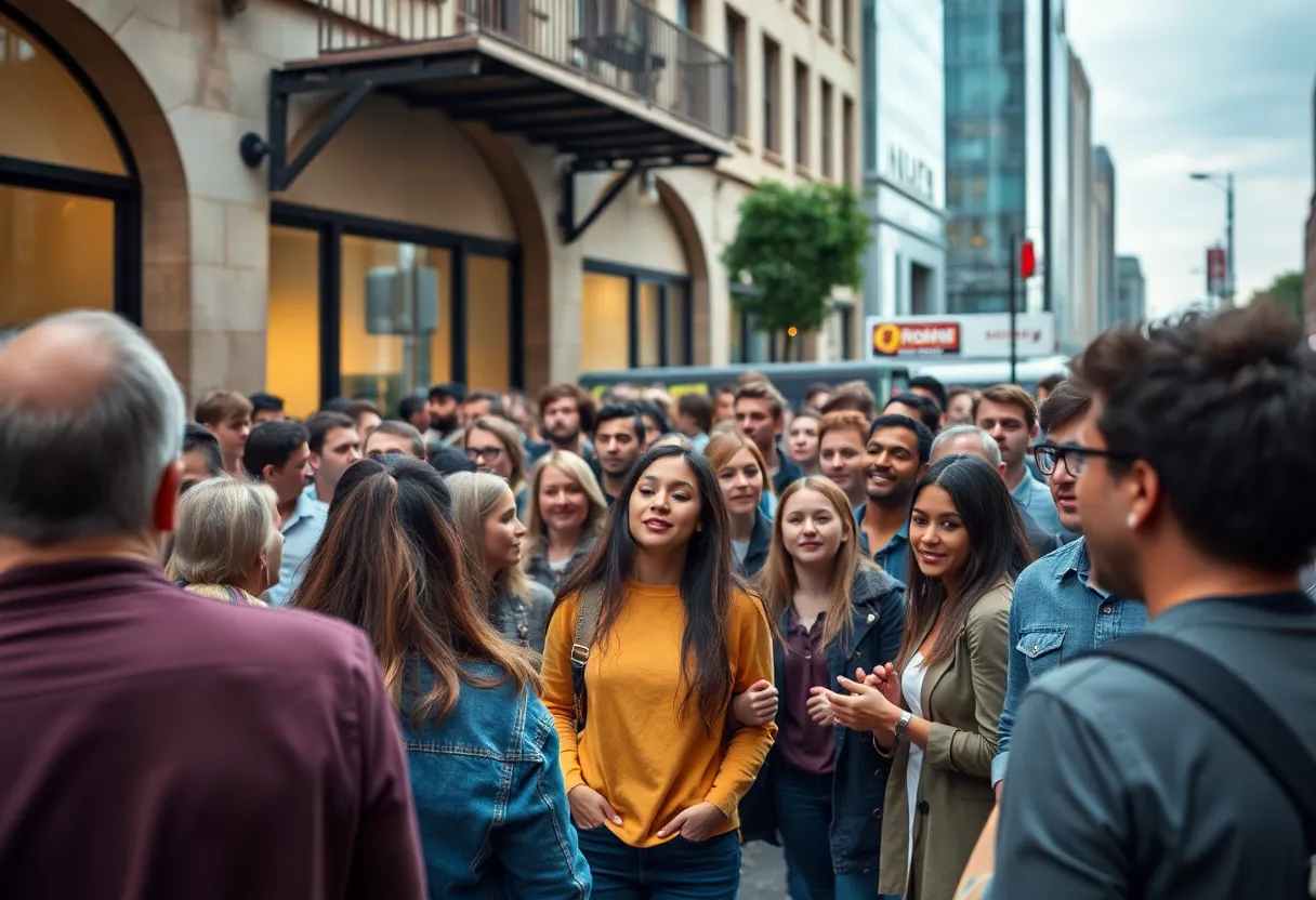 Aspiring actors at a Detroit casting call event