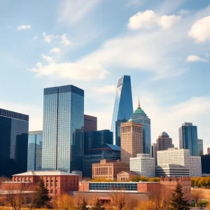 Detroit skyline showcasing economic growth and transition