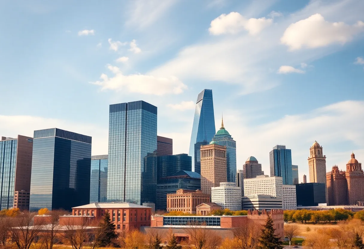 Detroit skyline showcasing economic growth and transition