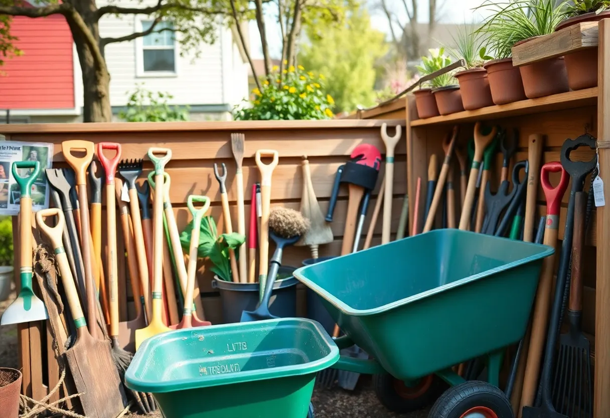 A variety of tools available in a Detroit community tool library.