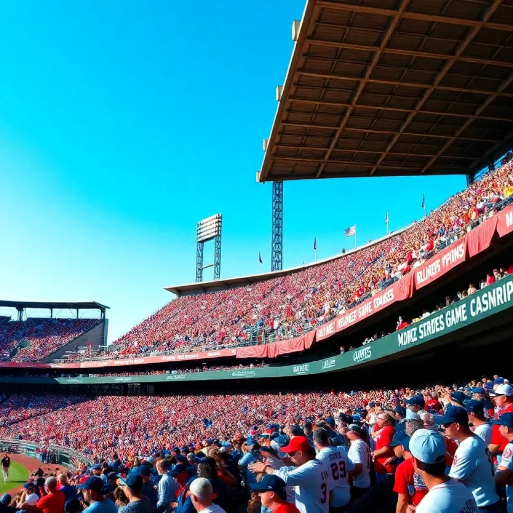 Crowd at Comerica Park during the Detroit Tigers home opener