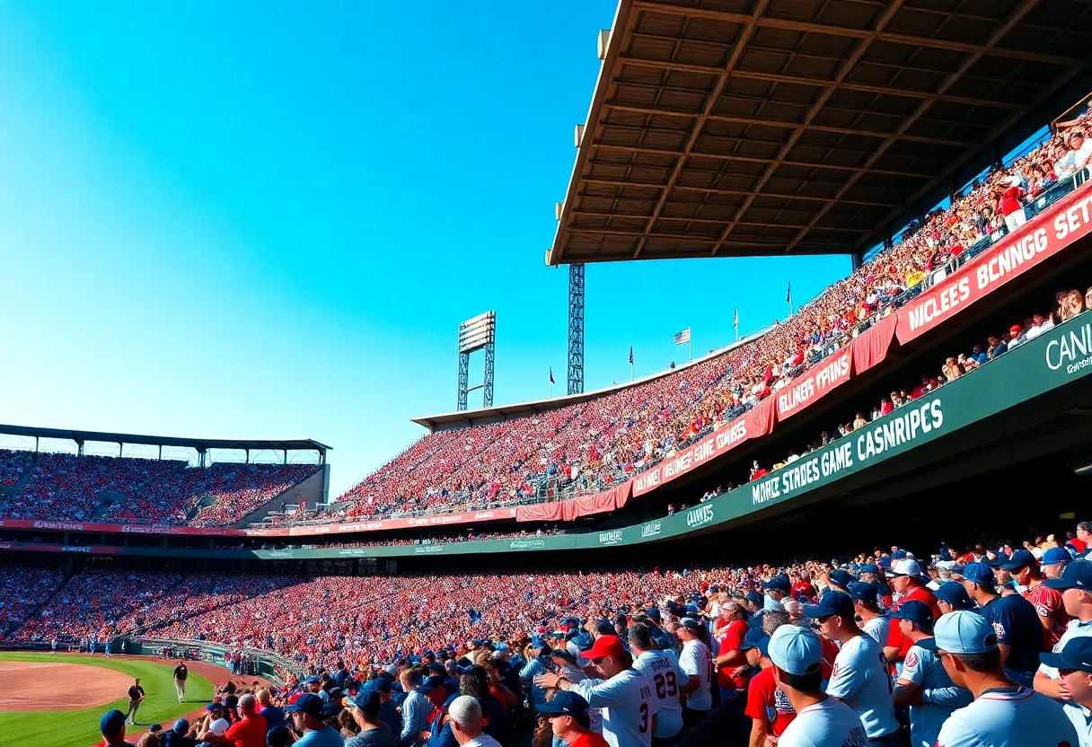 Crowd at Comerica Park during the Detroit Tigers home opener