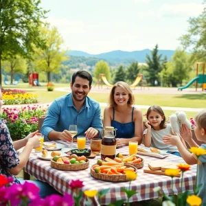 A family having fun outdoors in Metro Detroit parks