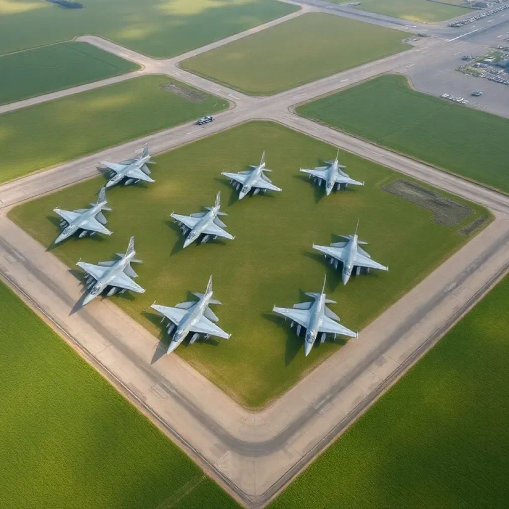 Fighter jets on the tarmac at Selfridge Air National Guard Base