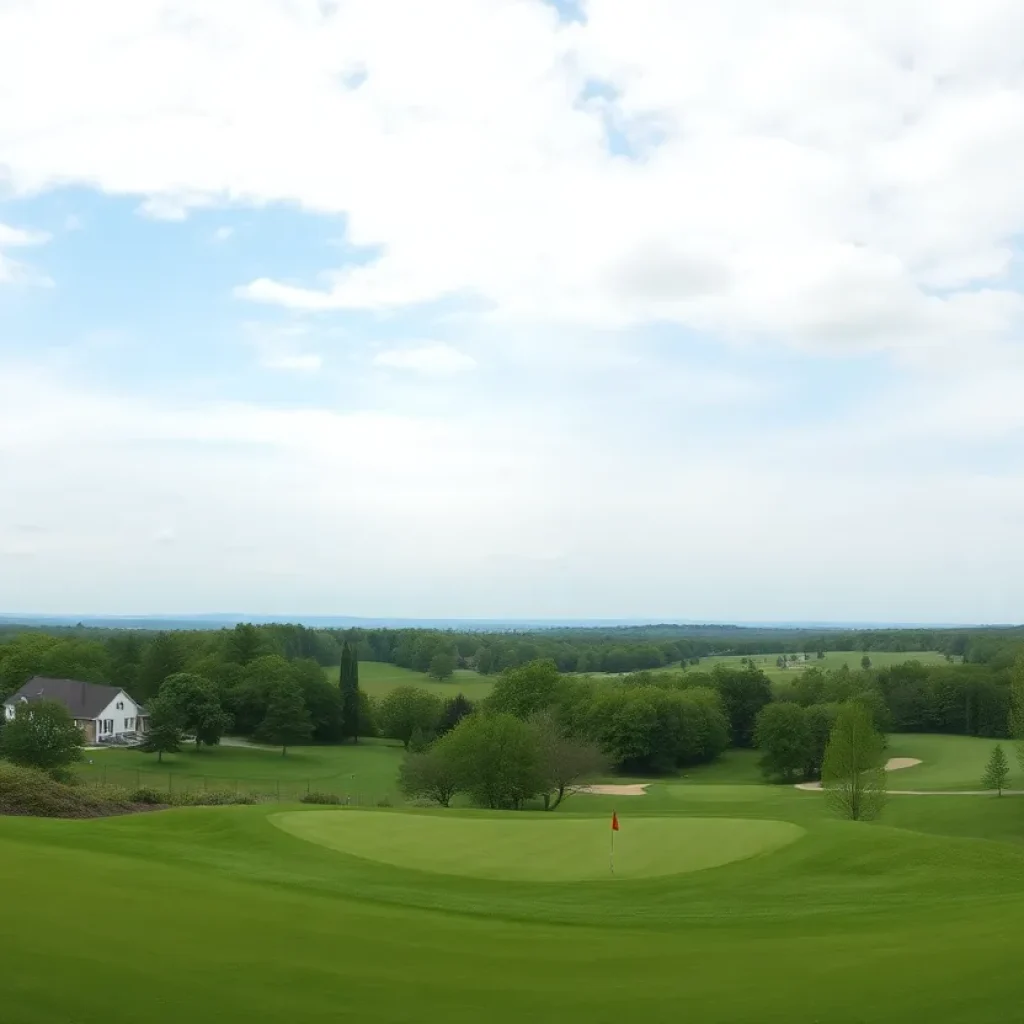 Heatherwoode Golf Club during a golf tournament with vibrant greens and fairways