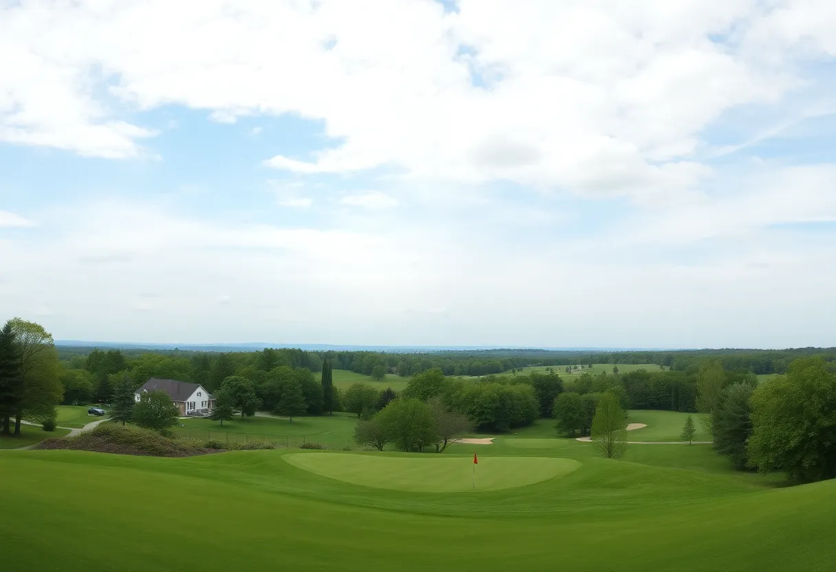 Heatherwoode Golf Club during a golf tournament with vibrant greens and fairways
