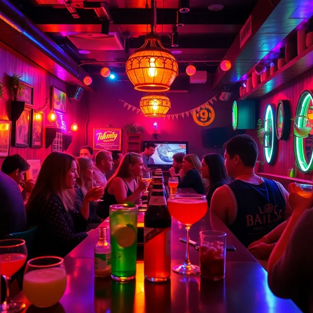 Interior of Mockery Zero Proof, an alcohol-free lounge in Detroit
