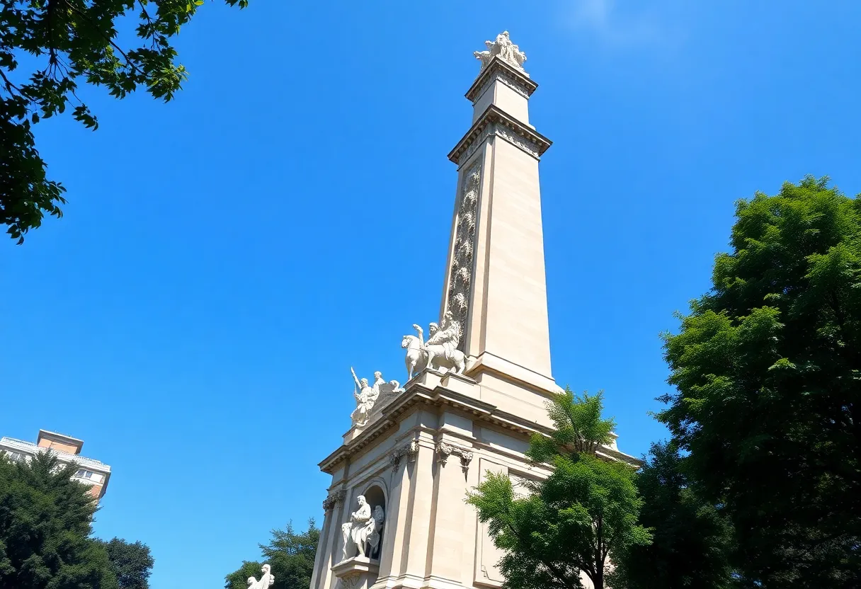 The Soldiers' and Sailors' Monument in Detroit, a tribute to Civil War veterans.
