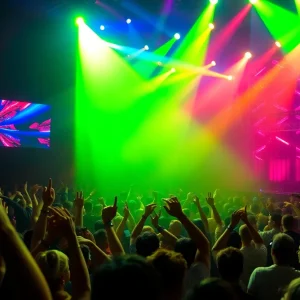 Audience enjoying a live concert performance