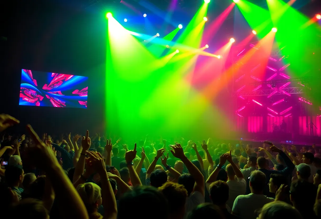 Audience enjoying a live concert performance