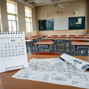 Empty classroom reflecting financial uncertainty in Michigan schools
