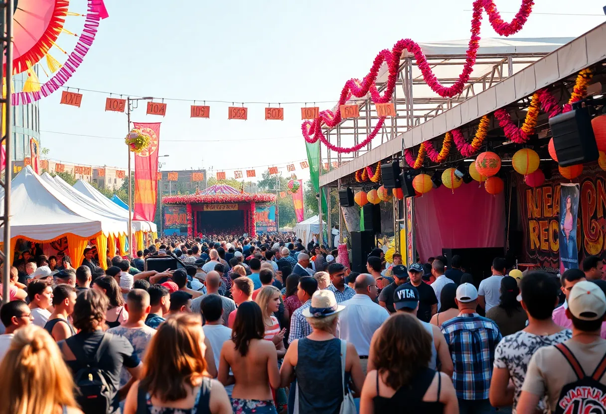 Festival-goers enjoying the AfroFuture Festival in Detroit