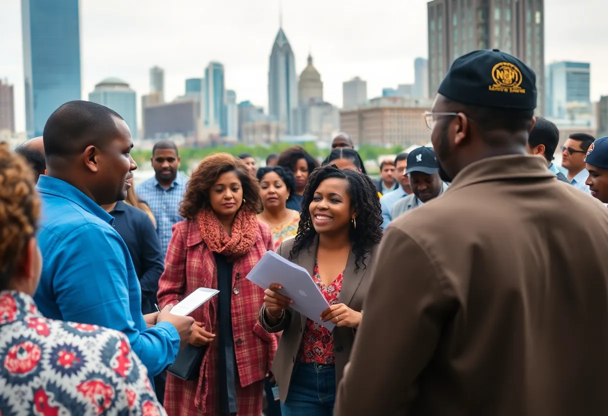 Community gathering celebrating journalism in Detroit