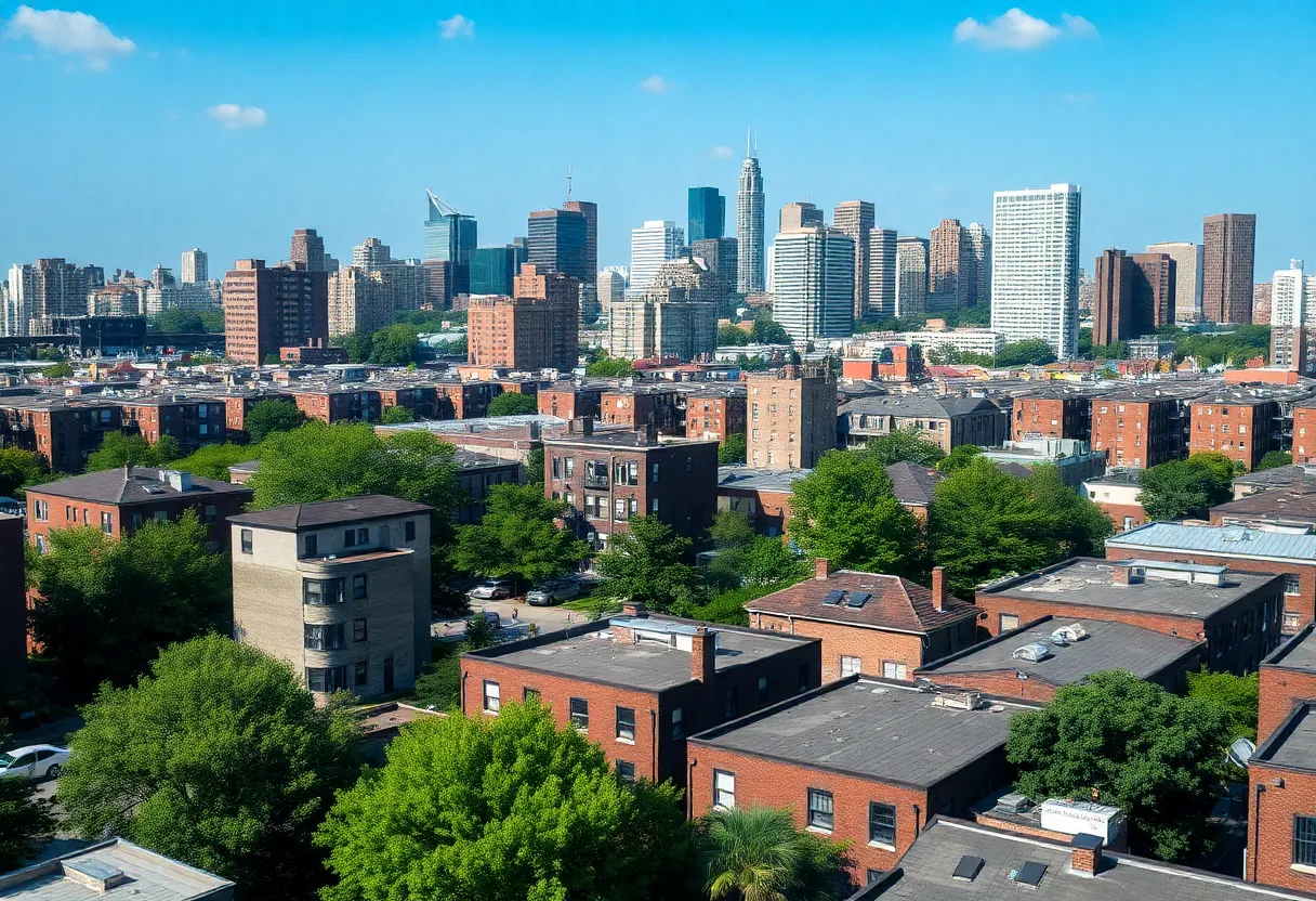 A landscape of affordable housing in Detroit with mixed-income buildings