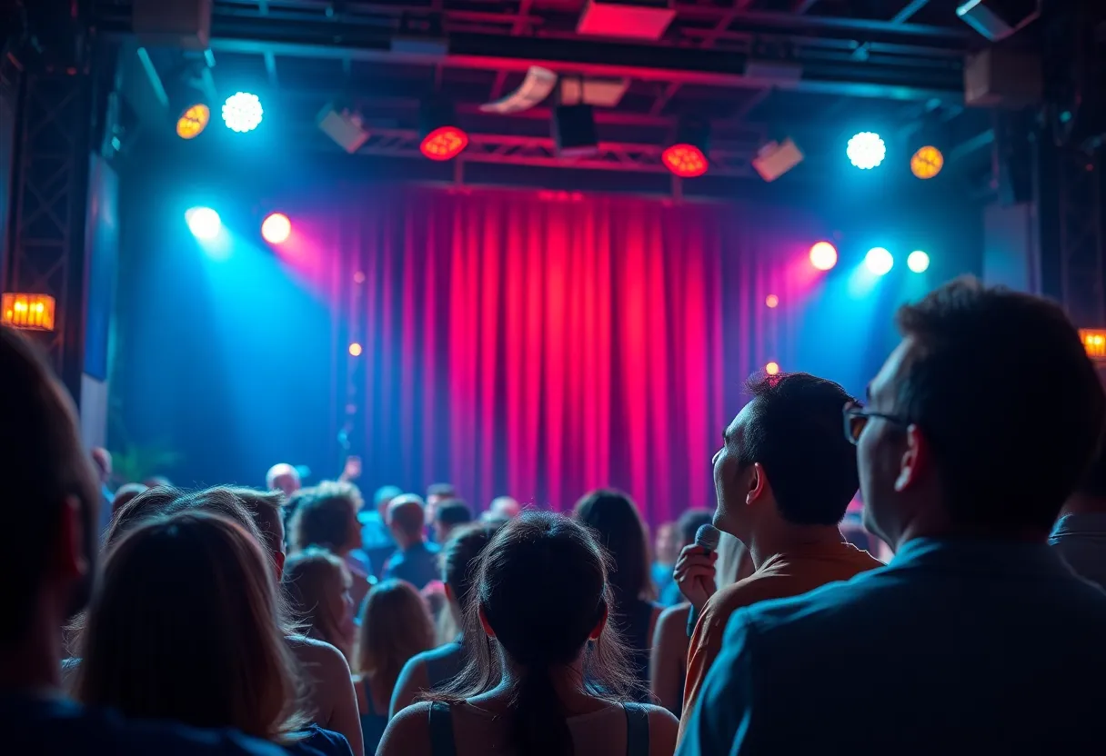 Audience enjoying a comedy show at the Comedy Bar in Detroit