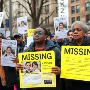 Community members searching for a missing teenager in Detroit