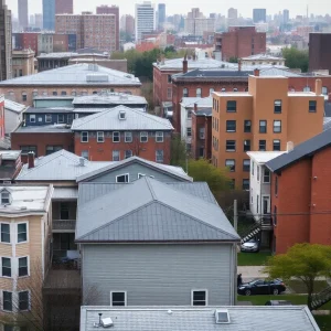 Detroit cityscape showcasing various rental properties and housing standards.