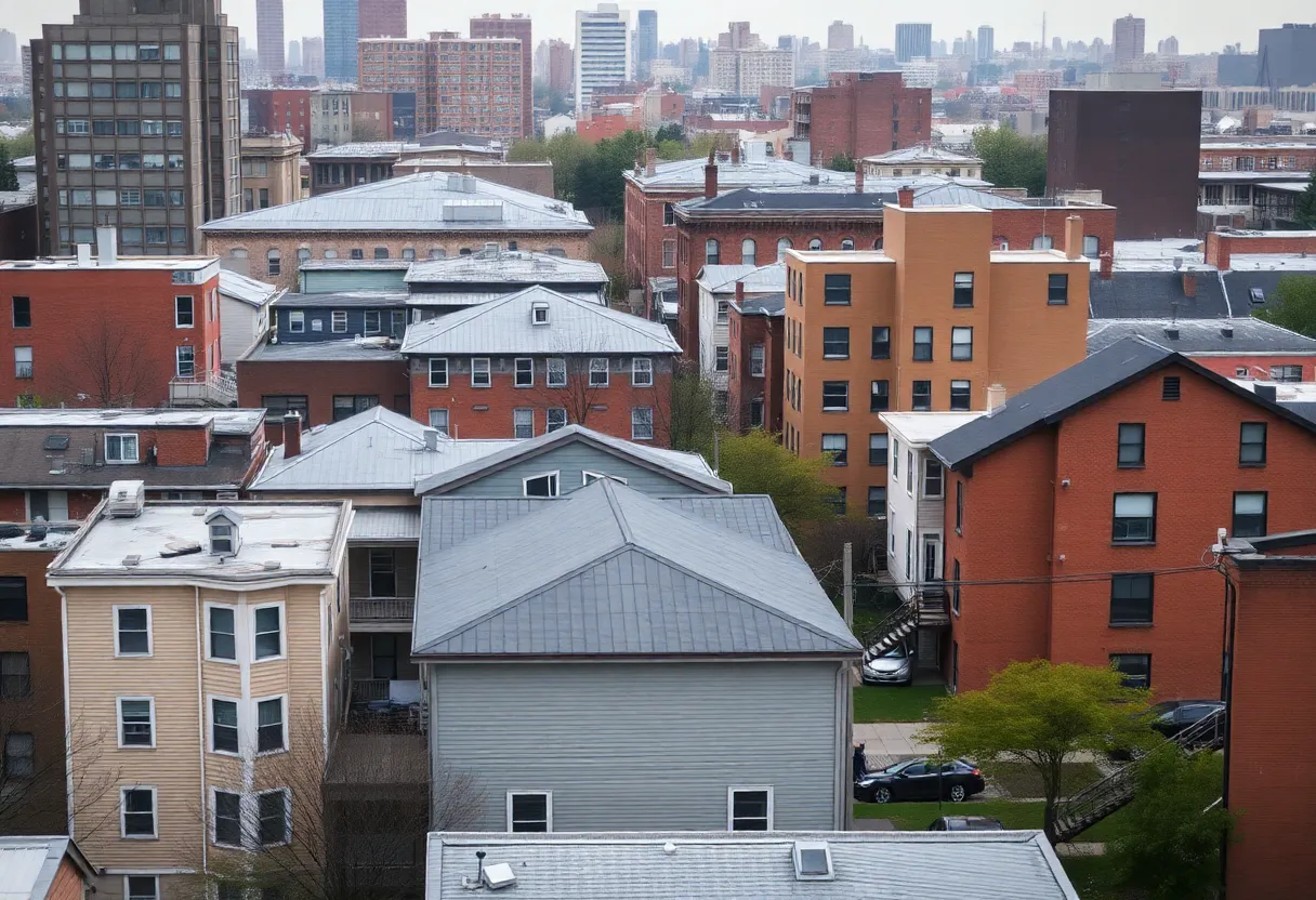 Detroit cityscape showcasing various rental properties and housing standards.