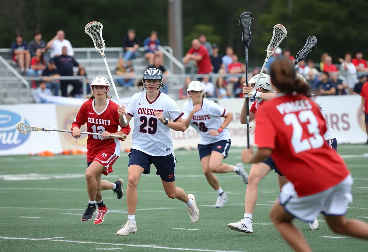 Detroit Mercy men's lacrosse team competing in a championship game