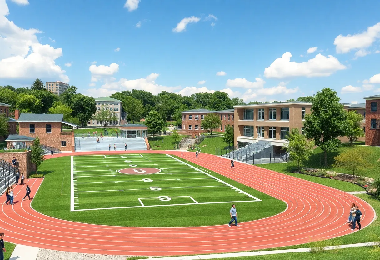 Rendering of the new Cooley High School athletic campus