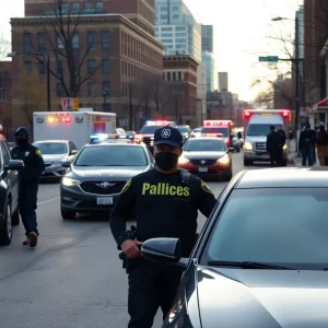 Police responding to a stabbing incident in Detroit.