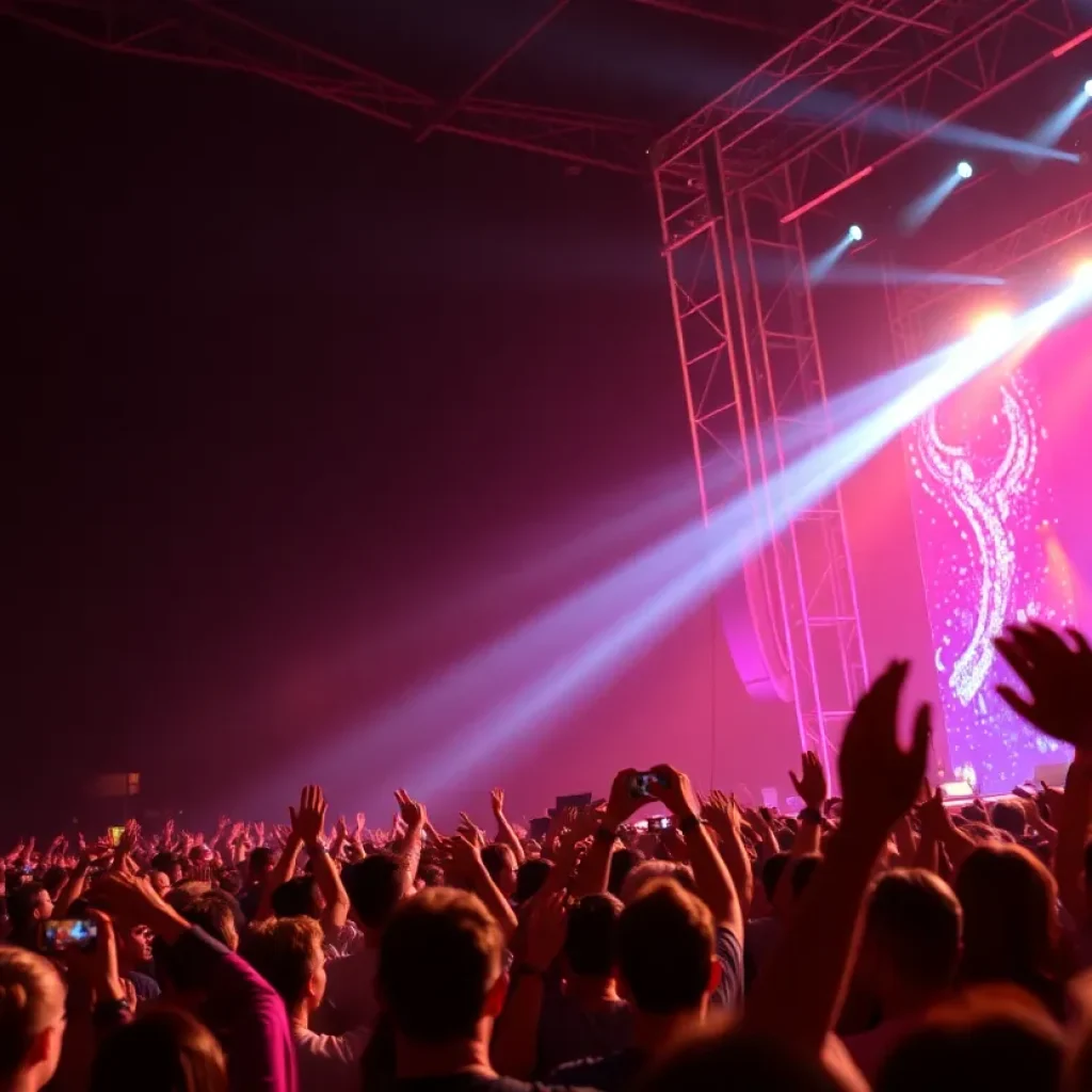 Crowd enjoying a live performance at a country music concert