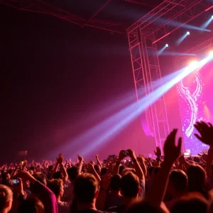 Crowd enjoying a live performance at a country music concert