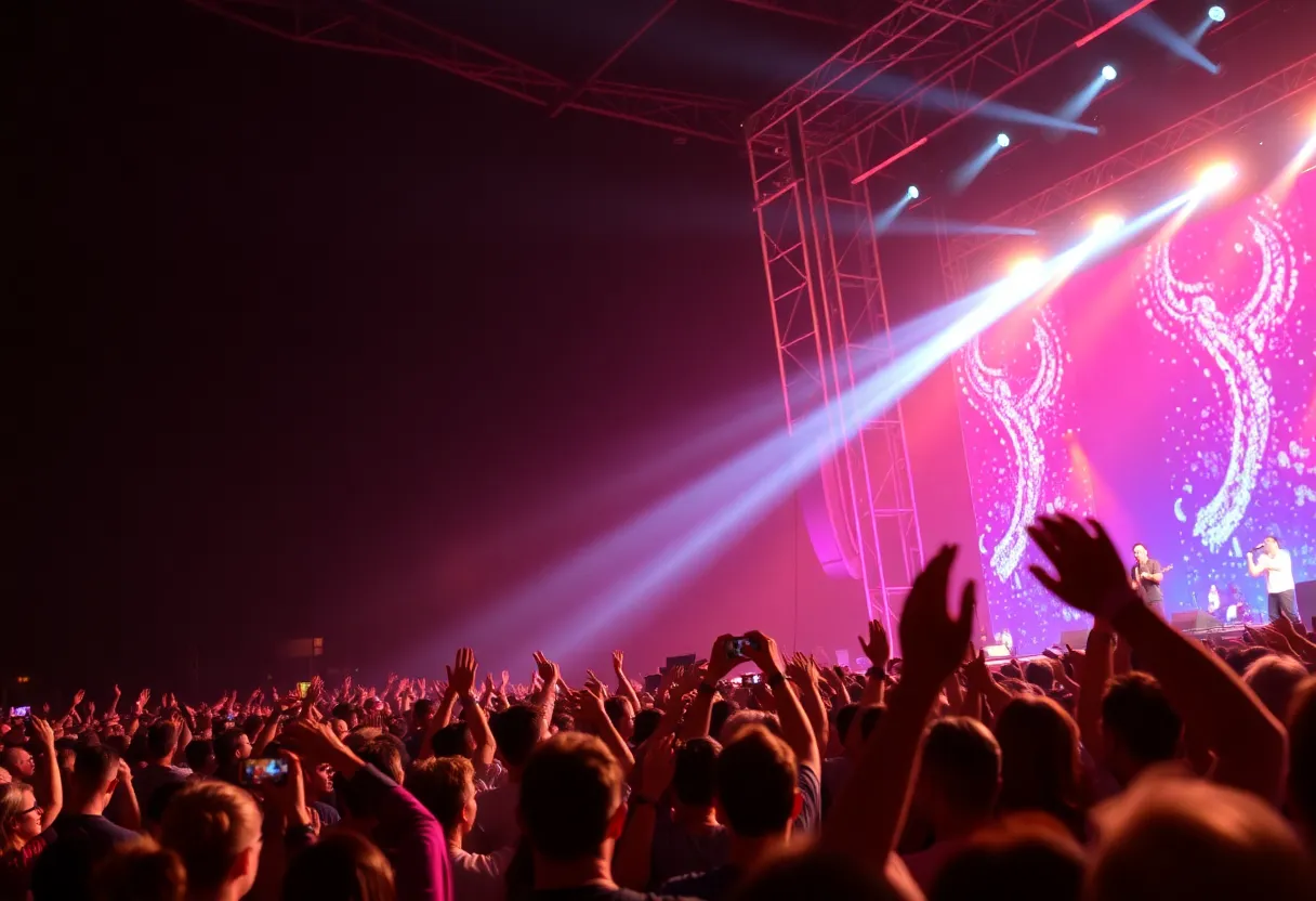 Crowd enjoying a live performance at a country music concert