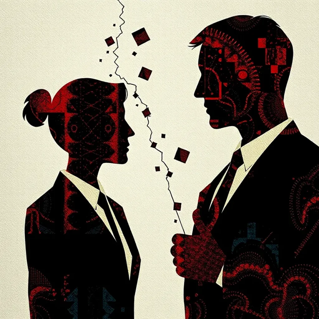 Abstract representation of fraud in business