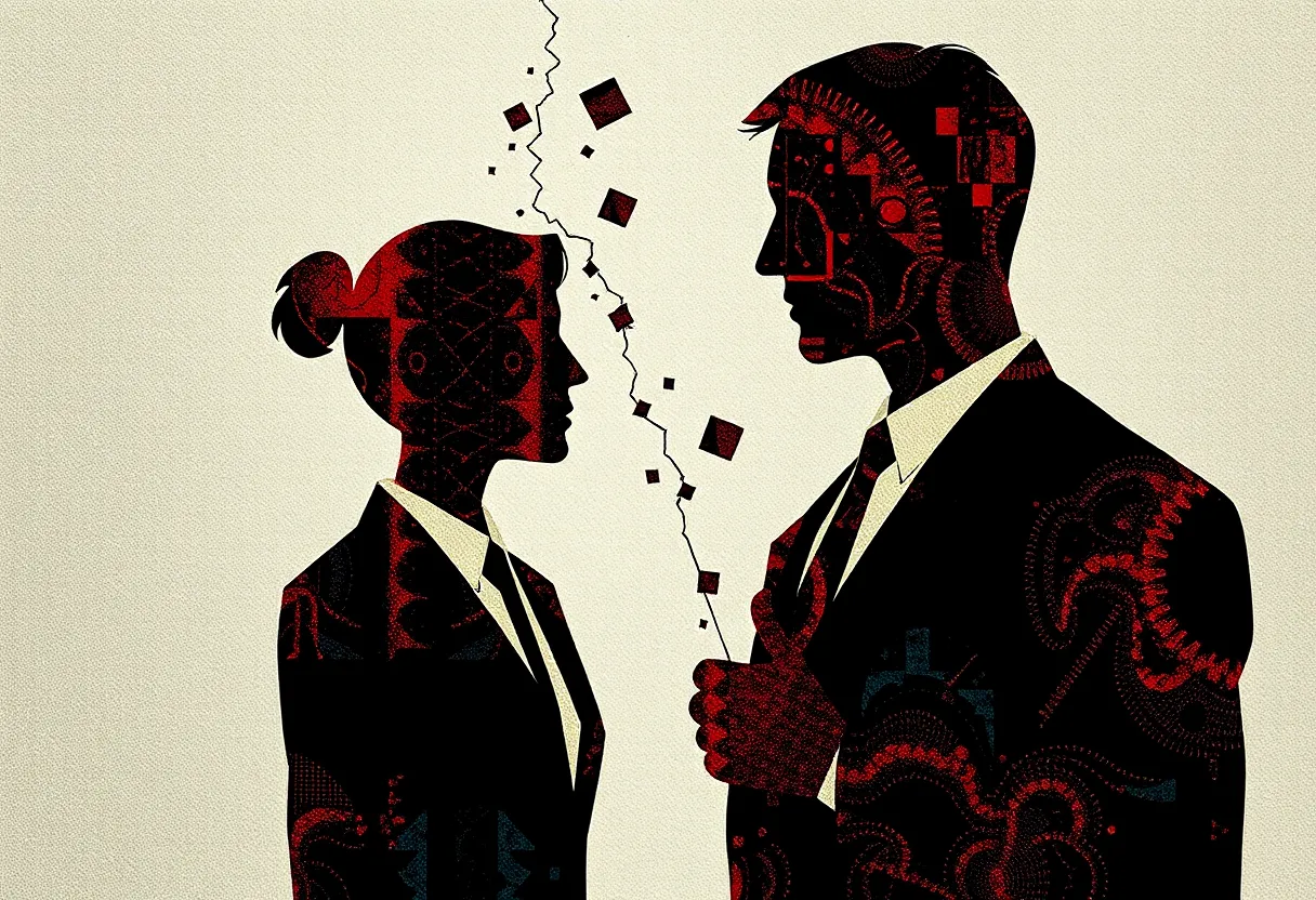 Abstract representation of fraud in business