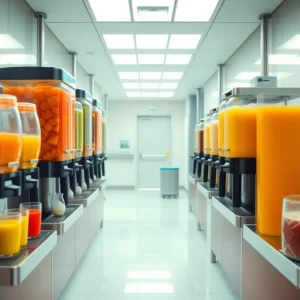 Beverage dispenser systems in a healthcare facility