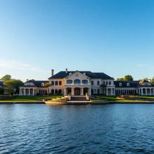 Luxurious lakeside estate with stunning architecture and views