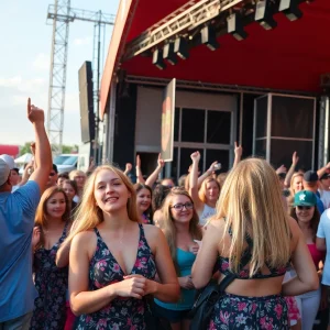 Crowd enjoying a live concert at an outdoor venue in Metro Detroit.