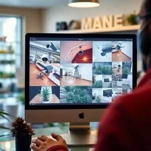 Web-based portal showing live surveillance of a cannabis business.