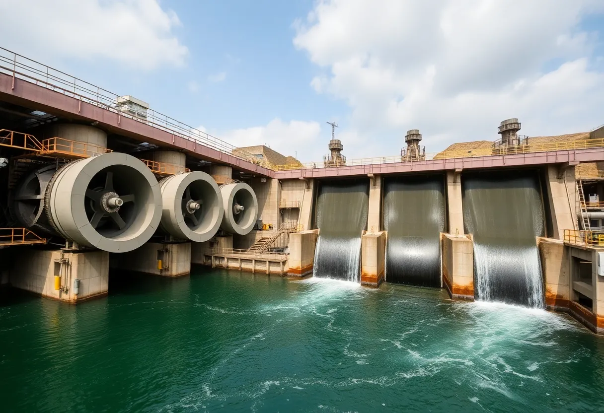 Ludington Pumped Storage Plant showcasing turbines and water structures