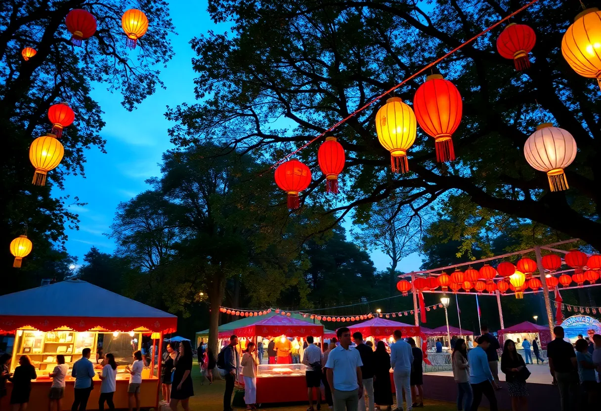 Lantern festival at Civic Center Park in Madison Heights