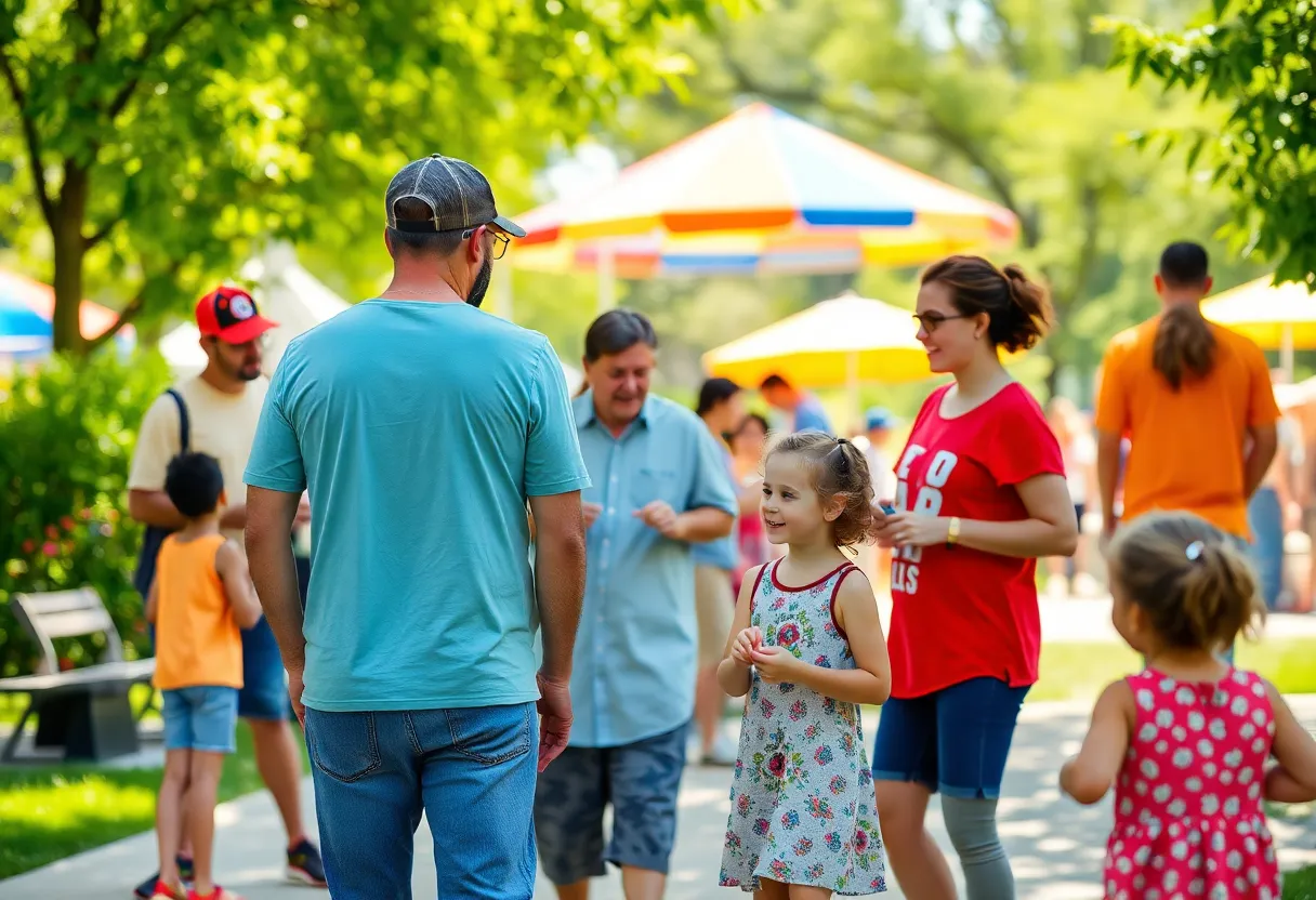 Families enjoying summer activities in Metro Detroit parks.