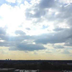 Spring weather in Metro Detroit with clouds and sun