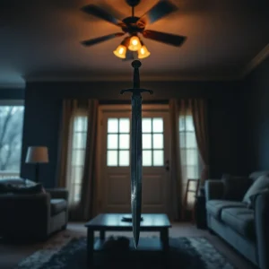 Interior of a suburban home related to a murder investigation