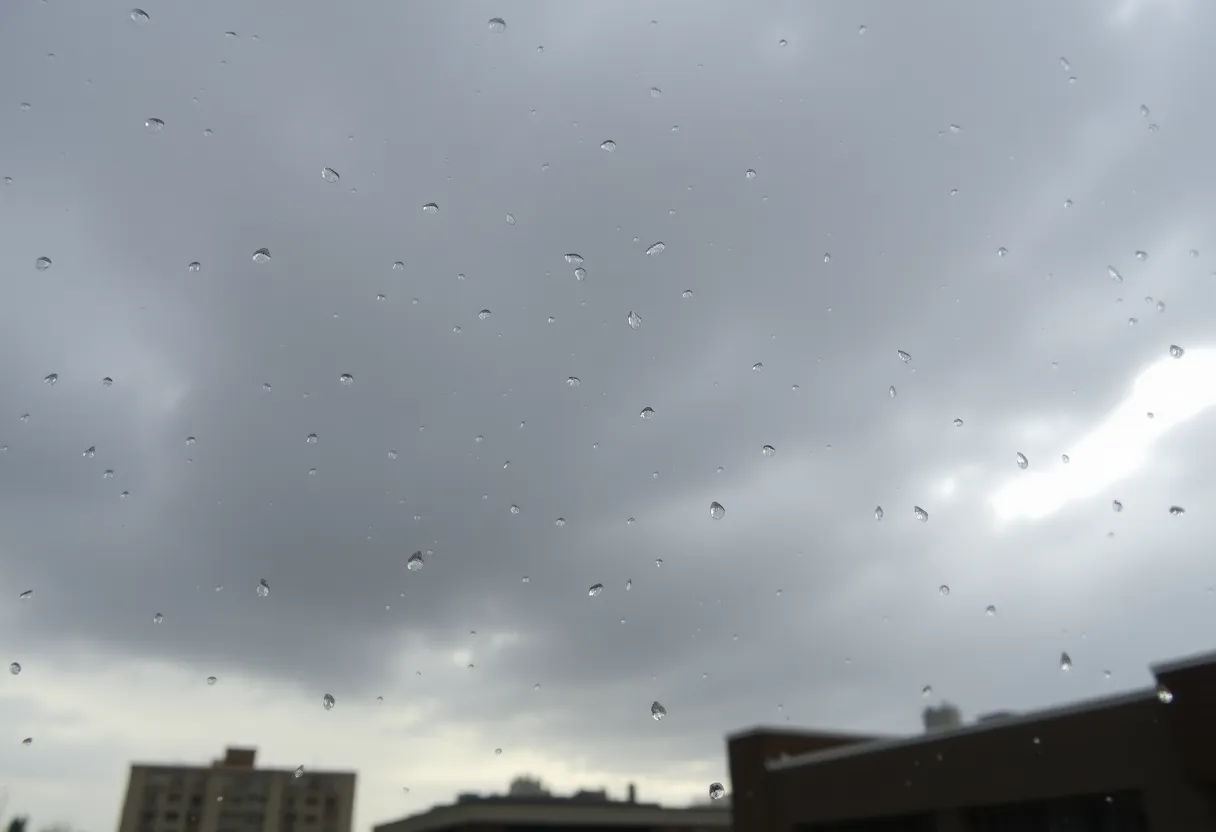 Cloudy and rainy weather in Metro Detroit