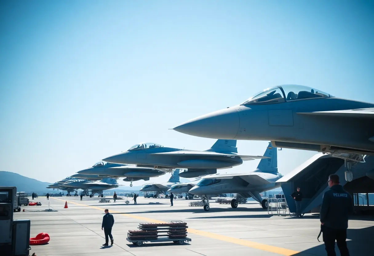 F-15EX fighter jets at Selfridge Air National Guard Base