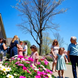 Families enjoying warm weather in Southeast Michigan on Mother's Day.